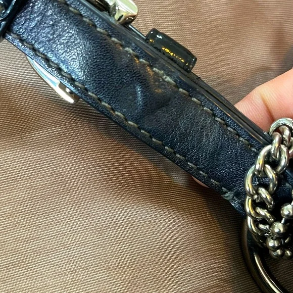 Coach Black and Gray Sateen HOBO Bag - Picture 11 of 15